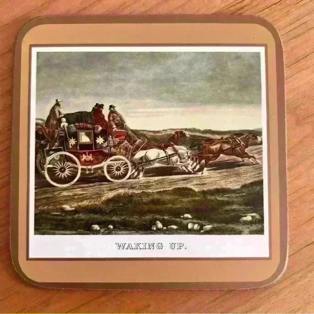 Vintage Coasters- Stagecoach & Horses theme- set of 5 - Picture 8 of 10